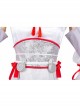 Naraka Bladepoint Tsuchimikado Kurumi Halloween Game Cosplay Costume White Dress Full Set