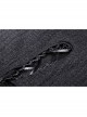 Punk Knitting Irregular Sexy Cross Rope Hoody Show Waist Top