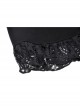 Gothic Sexy Lace Hollow Out Shoulder Drawstring At Waist Long Sleeves Top