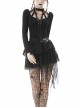 Punk Sexy Cross-Tie Rope Design Metal Grommet Straps Long Sleeve T-Shirt