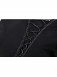 Punk Fake Two-Piece Sexy Tie Rope Design Net Knit Off The Shoulder T-Shirt