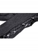 Gothic Frilly Off-The-Shoulder Design With Lace Trim Tasseled Cuff Button Decoration Blouse