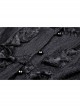 Gothic Frilly Off-The-Shoulder Design With Lace Trim Tasseled Cuff Button Decoration Blouse