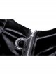 Black Punk Pointed Ears At The Hem Zipper Hoodie Long Sleeve Top