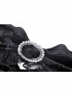 Gothic Lace Embroidered Print Pattern Decoration Embossing Off The Shoulder Blouse