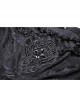 Gothic Lace Embroidered Embossed Print Puff Sleeves Lace Pleated Design Top