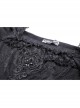 Gothic Lace Embroidered Embossed Print Puff Sleeves Lace Pleated Design Top