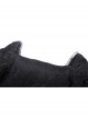 Gothic Lace Embroidered Embossed Print Puff Sleeves Lace Pleated Design Top
