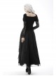 Gothic Lace Embroidered Embossed Print Puff Sleeves Lace Pleated Design Top