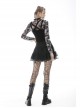 Punk Metal Buckle With Drawstring Trim Tight Halter Blouse