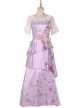 Anime Movie Encanto Isabela Halloween Cosplay Costume Long Purple Princess Dress