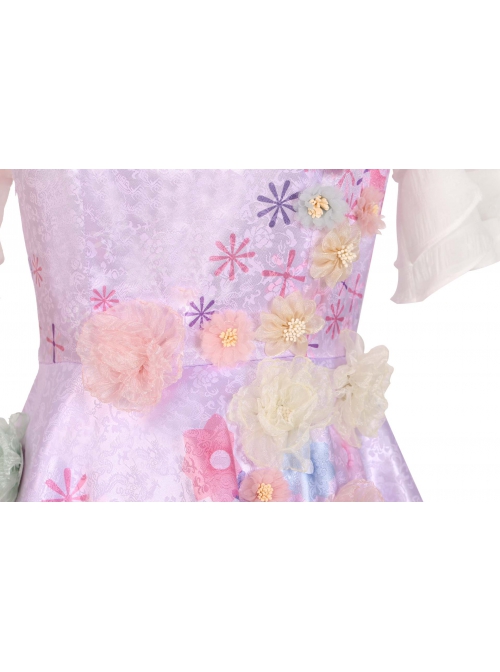 Anime Movie Encanto Isabela Halloween Cosplay Costume Long Purple Princess Dress