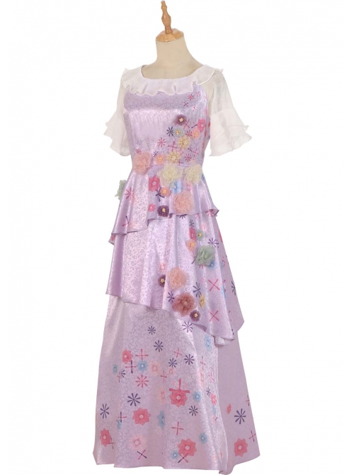 Anime Movie Encanto Isabela Halloween Cosplay Costume Long Purple Princess  Dress - Magic Wardrobes