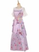Anime Movie Encanto Isabela Halloween Cosplay Costume Long Purple Princess Dress