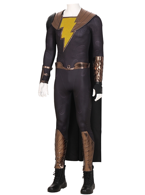 Shazam! Teth-Adam DC Super Villain Black Adam Halloween Cosplay Costume Brown Bodysuit