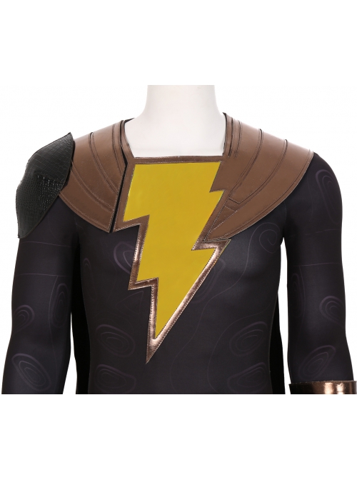 Shazam! Teth-Adam DC Super Villain Black Adam Halloween Cosplay Costume Brown Bodysuit
