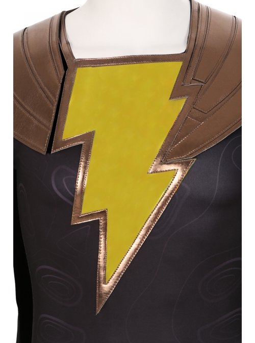 Shazam! Teth-Adam DC Super Villain Black Adam Halloween Cosplay Costume Brown Bodysuit