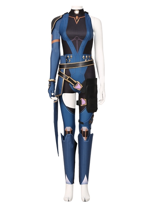 Valorant Duelist Reyna Halloween Game Cosplay Costume Set