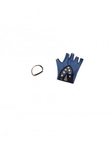 Game Valorant Duelist Reyna Halloween Cosplay Accessories Blue Right Glove And Golden Right Bracelet