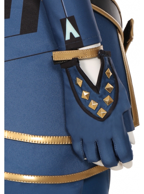 Game Valorant Duelist Reyna Halloween Cosplay Accessories Blue Right Glove And Golden Right Bracelet