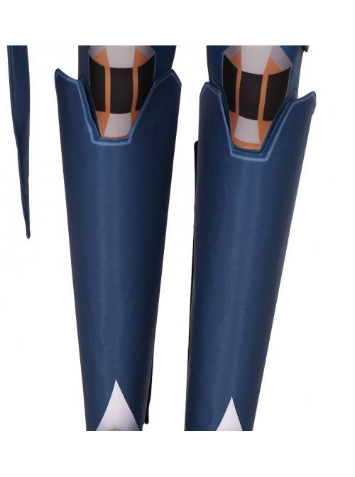 Game Valorant Duelist Reyna Halloween Cosplay Accessories Black Thigh Guard And Blue Calf Guards