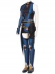 Game Valorant Duelist Reyna Halloween Cosplay Accessories Black Thigh Guard And Blue Calf Guards