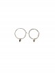 Game Valorant Duelist Reyna Halloween Cosplay Accessories Bronze Color Earrings