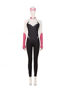 Spider-Man Across The Spider-Verse Female Spider-Man Gwen Stacy Halloween Cosplay Costume Bodysuit And Head Cover