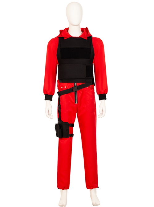 La Casa De Papel Season 5 Same Red Uniform Suit Halloween Cosplay Costume Set