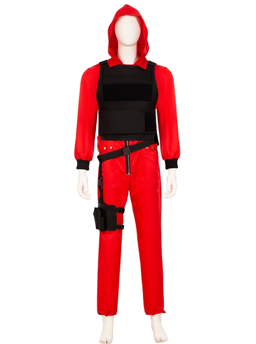La Casa De Papel Season 5 Same Red Uniform Suit Halloween Cosplay Costume Red Bodysuit