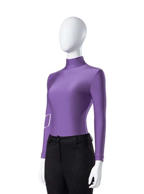 Hawkeye Female Version Hawkeye Kate Bishop Halloween Cosplay Costume New Version Purple Top
