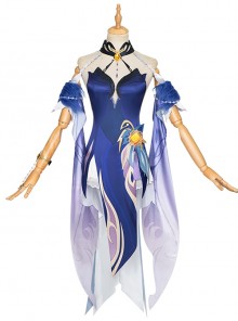 Game Genshin Impact Ningguang Character Outfit Orchid's Evening Gown Halloween Cosplay Costume Full Set