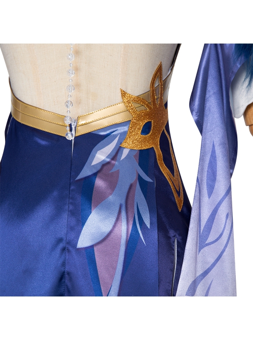 Game Genshin Impact Ningguang Character Outfit Orchid's Evening Gown Halloween Cosplay Costume Full Set