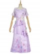 Anime Movie Encanto Isabela Halloween Cosplay Costume Dark Purple Version Long Dress
