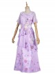 Anime Movie Encanto Isabela Halloween Cosplay Costume Dark Purple Version Long Dress