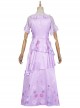 Anime Movie Encanto Isabela Halloween Cosplay Costume Dark Purple Version Long Dress