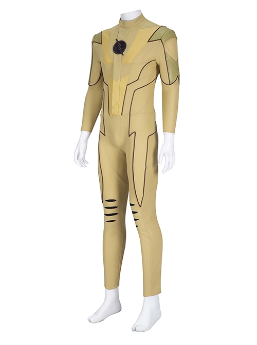 The Flash Season 8 Reverse-Flash Super Villain Halloween Cosplay Costume Yellow Bodysuit
