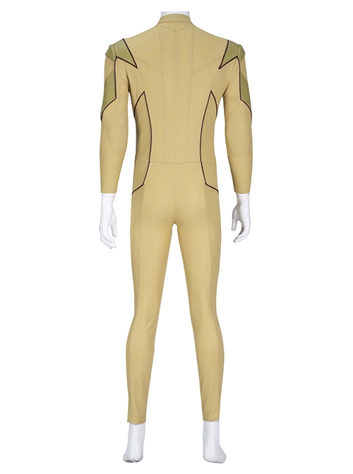 The Flash Season 8 Reverse-Flash Super Villain Halloween Cosplay Costume Yellow Bodysuit