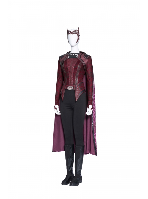 Doctor Strange In The Multiverse Of Madness Scarlet Witch Wanda Maximoff Halloween Cosplay Costume Red Top