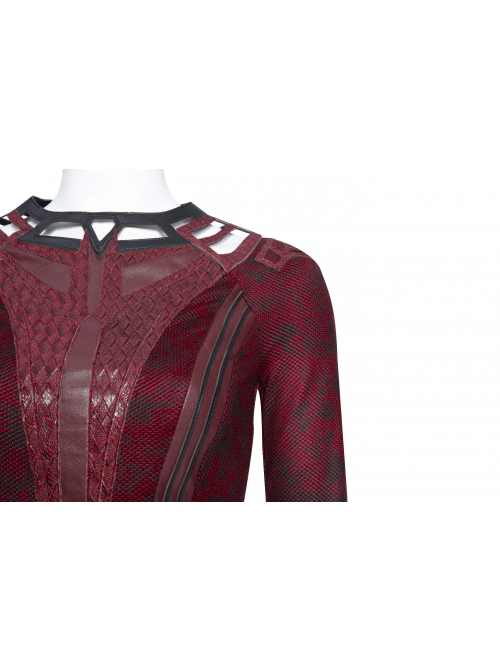 Doctor Strange In The Multiverse Of Madness Scarlet Witch Wanda Maximoff Halloween Cosplay Costume Red Top