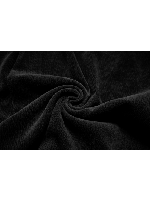 Stretch Fleece Knitted Asymmetrical Shoulder Strap Decorative Metal Ornaments Suspender Waist Dress