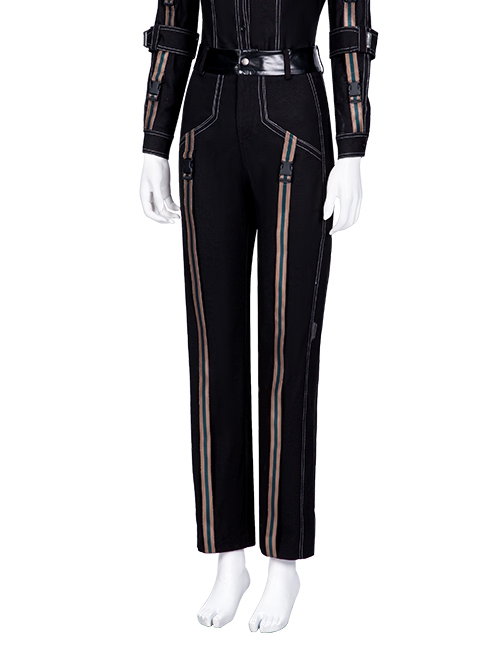 Hawkeye Second Generation Black Widow Yelena Belova Halloween Cosplay Costume Black Denim Pants
