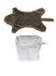 The Witcher Season 2 Princess Ciri Halloween Cosplay Costume White Dress And Brown Long Plush Shawl Set