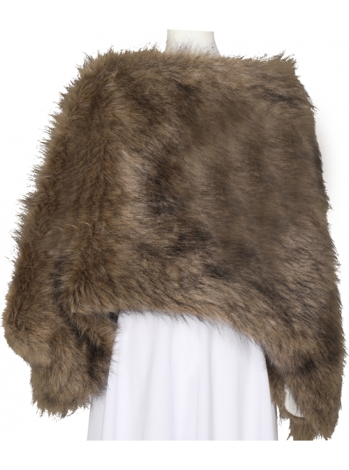 The Witcher Season 2 Princess Ciri Halloween Cosplay Costume White Dress And Brown Long Plush Shawl Set