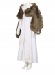 The Witcher Season 2 Princess Ciri Halloween Cosplay Costume Brown Imitation Fur Shawl