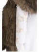 The Witcher Season 2 Princess Ciri Halloween Cosplay Costume Brown Imitation Fur Shawl