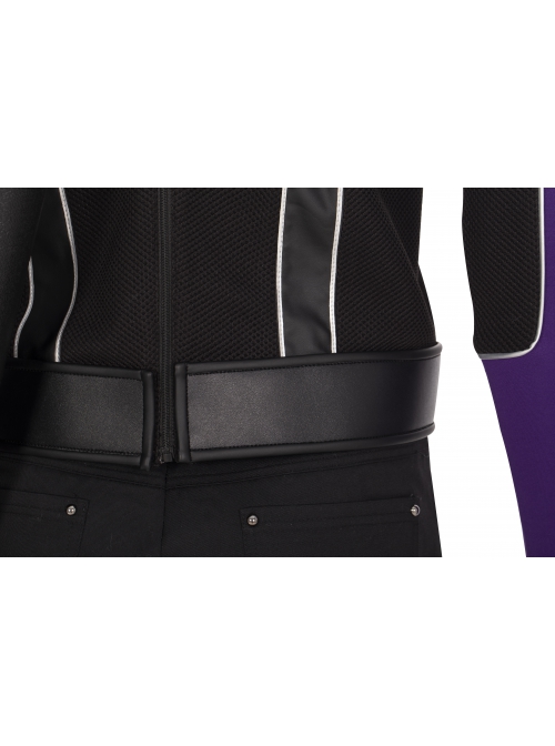 Super Hero Hawkeye Purple Black Battle Suit Halloween Cosplay Costume Set