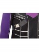 Super Hero Hawkeye Purple Black Battle Suit Halloween Cosplay Costume Set