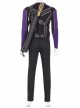 Super Hero Hawkeye Purple Black Battle Suit Halloween Cosplay Costume Set