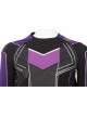 Super Hero Hawkeye Purple Black Battle Suit Halloween Cosplay Costume Set